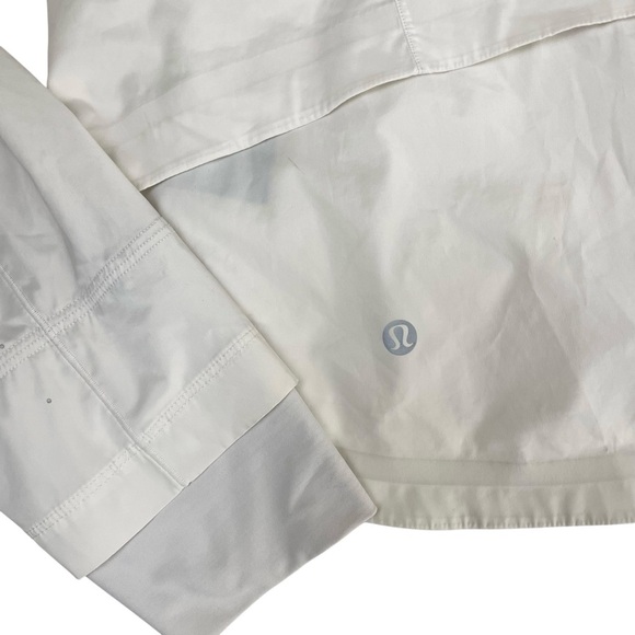 lululemon Goal Smasher Jacket Hooded White Sz 8 - Picture 12 of 16
